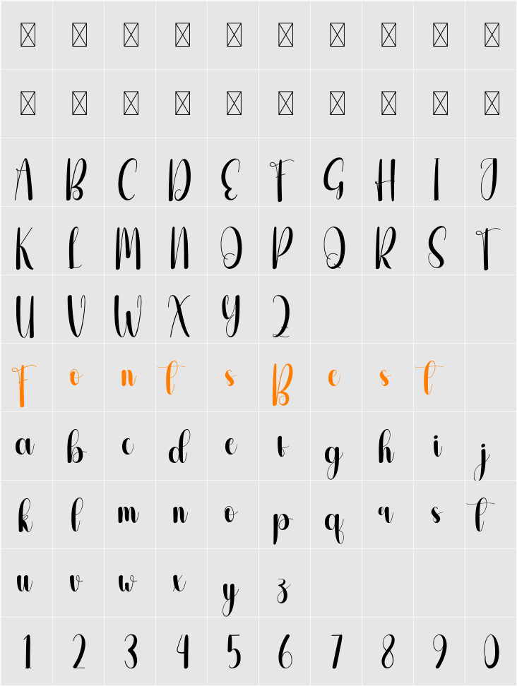 Omitted Character Map