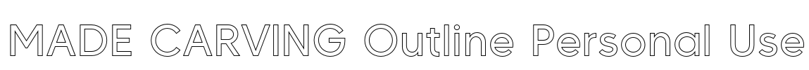 MADE CARVING Outline Personal Use