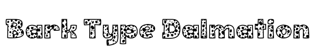 Bark Type Dalmation Font Image