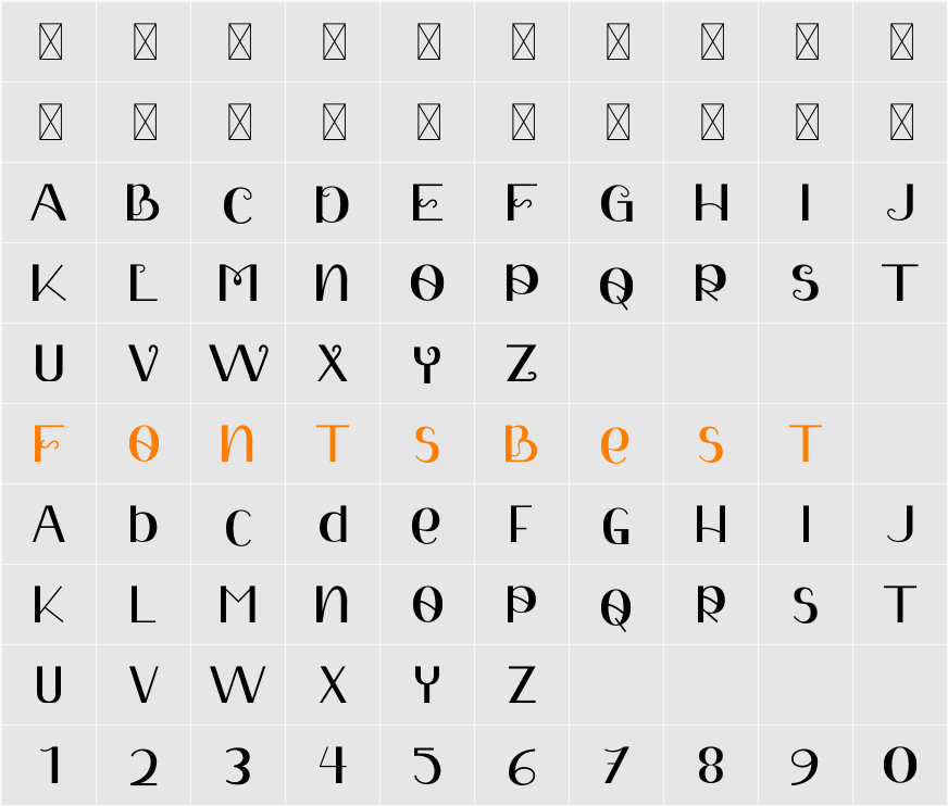 Jode Display One Character Map