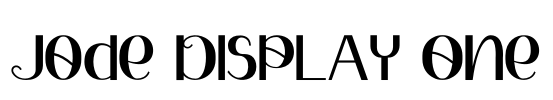 Jode Display One Font Image