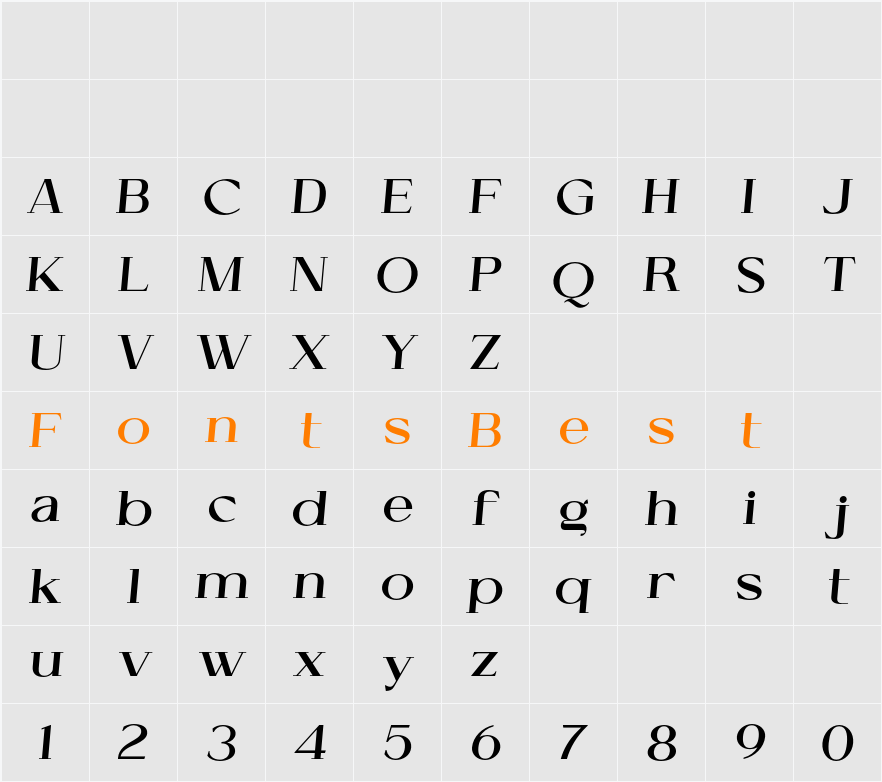 Cellofy ExtBd SemExp Ita Character Map