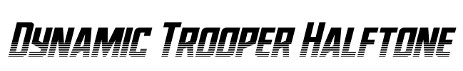 Dynamic Trooper Halftone Font Image