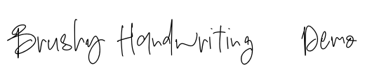Brushy Handwriting - Demo Font Image