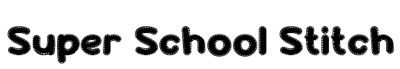 Super School Stitch Font Image