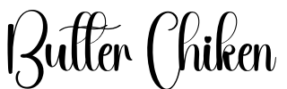 Butter Chiken Font Image