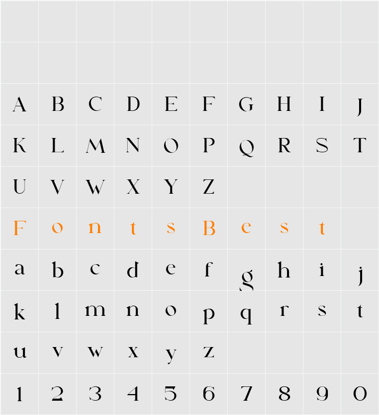 Frankfute Character Map