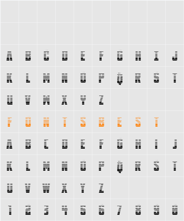 DiaClone Gradient Character Map
