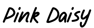 Pink Daisy Font Image