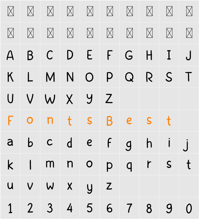 Alpa Renote DEMO Character Map