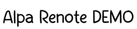 Alpa Renote DEMO Font Image
