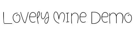 Lovely Mine Demo Font Image