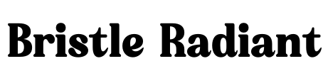 Bristle Radiant Font Image