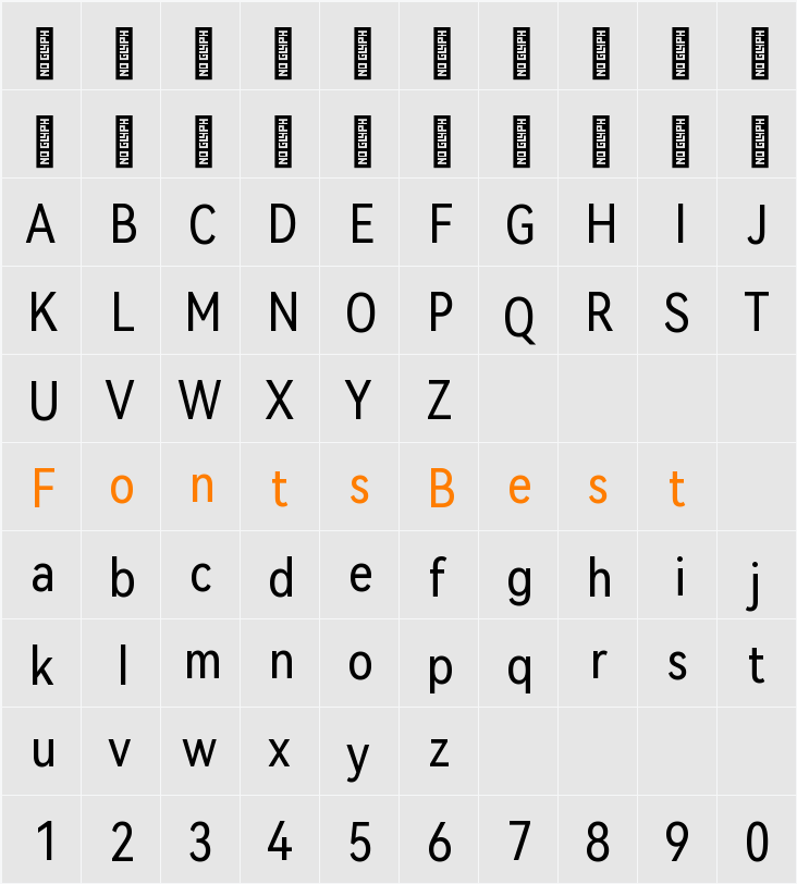 HarmonyOS Sans Condensed Character Map