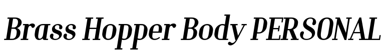 Brass Hopper Body PERSONAL Font Image