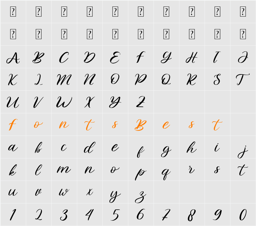 Rogland Character Map