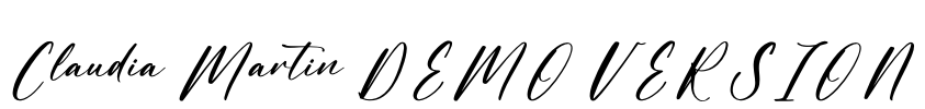 Claudia Martin DEMO VERSION Font Image