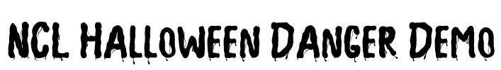 NCL Halloween Danger Demo Font Image