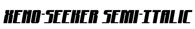 Xeno-Seeker Semi-Italic Font Image