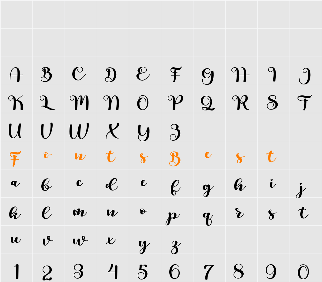 Foline Character Map