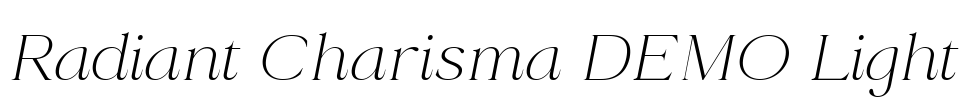Radiant Charisma DEMO Light Font Image