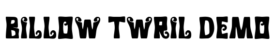 Billow Twril Demo Font Image