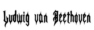 Ludwig van Beethoven Font Image