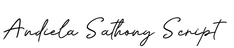 Andiela Sathony Script Font Image