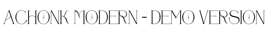 Achonk Modern - Demo Version Font Image
