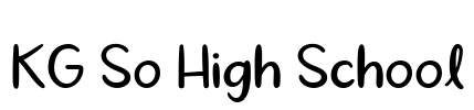 KG So High School Font Image