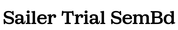 Sailer Trial SemBd Font Image