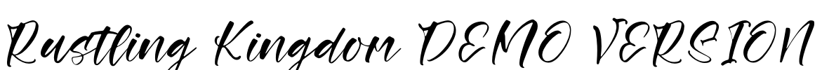 Rustling Kingdom DEMO VERSION Font Image
