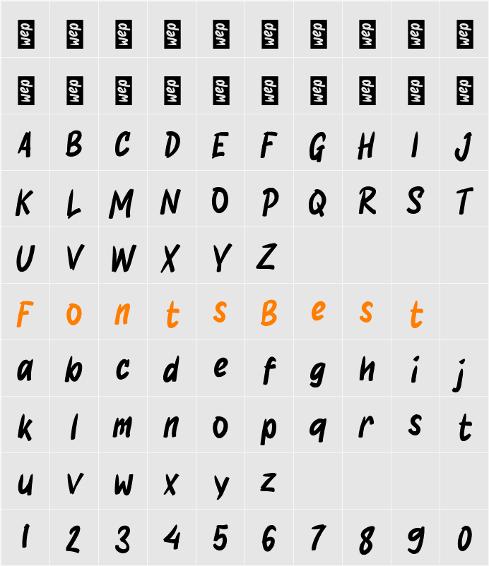 j Jani Character Map