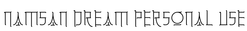 Namsan Dream Personal Use Font Image