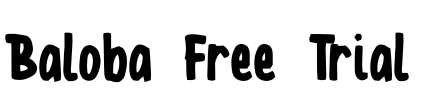 Baloba Free Trial Font Image