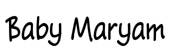 Baby Maryam Font Image