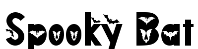 Spooky Bat Font Image
