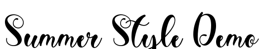 Summer Style Demo Font Image