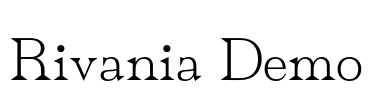 Rivania Demo Font Image