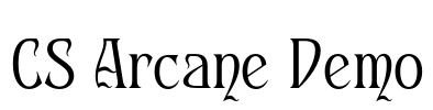 CS Arcane Demo Font Image