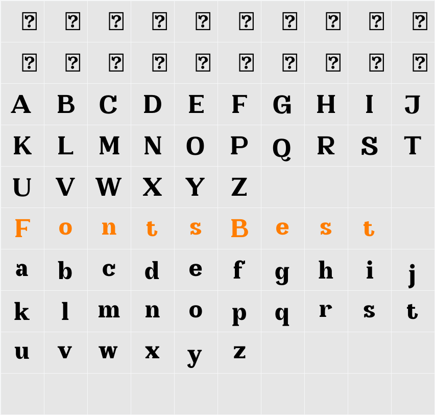 Cocha Character Map