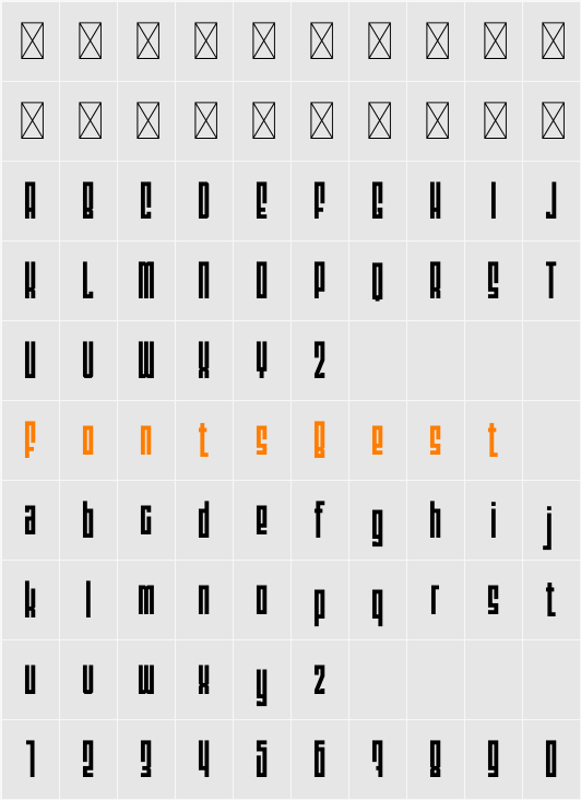 MORFIRE Character Map