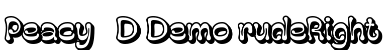 Peacy 3D Demo rudeRight Font Image