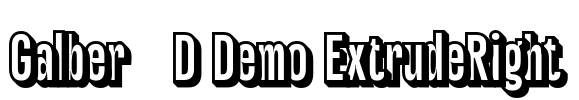 Galber 3D Demo ExtrudeRight Font Image