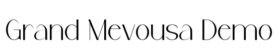 Grand Mevousa Demo Font Image