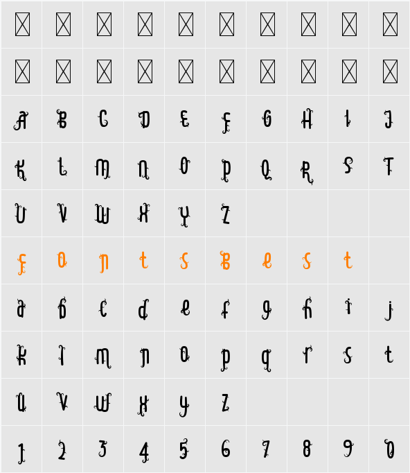 World Madly Root 2 Character Map