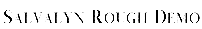 Salvalyn Rough Demo Font Image