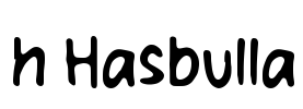 h Hasbulla Font Image