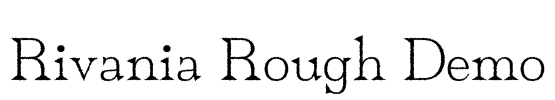Rivania Rough Demo Font Image
