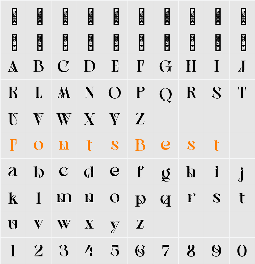 Movix Character Map